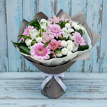 Букет цветов из:  Герберы, Альстромерии и Хризантемы #REPLACE_PRED# Заинске