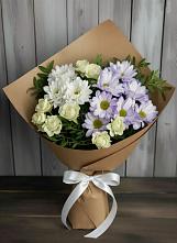 Букет цветов из:  Хризантемы и Розы #REPLACE_PRED# Заинске