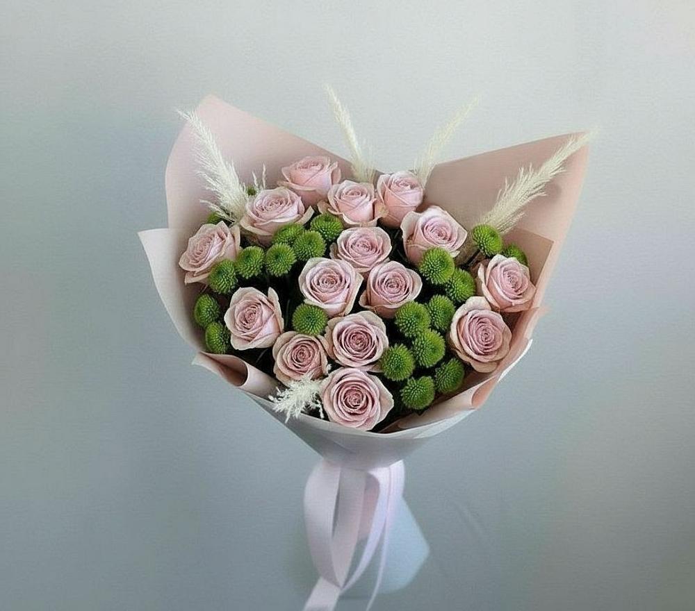 Букет цветов из: Розы и Хризантемы в Заинске