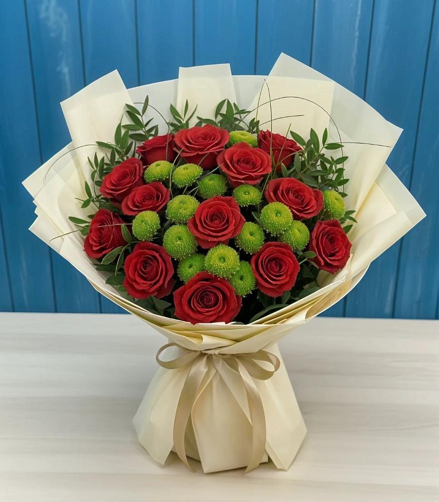 Букет цветов из: Розы и Хризантемы в Заинске