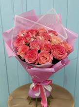 Букет 15 Розовых роз Равель в Заинске