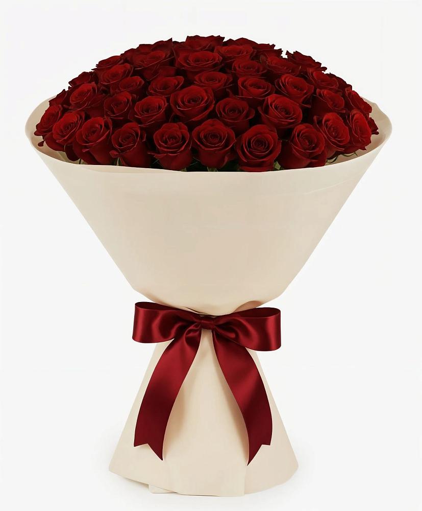 Букет 101 Бордовая роза Блэк Бакарра в Заинске